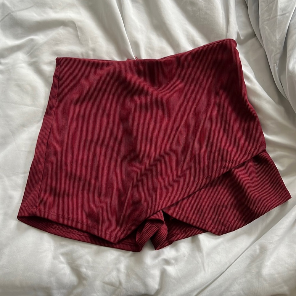 Maroon skort. Great for going out!